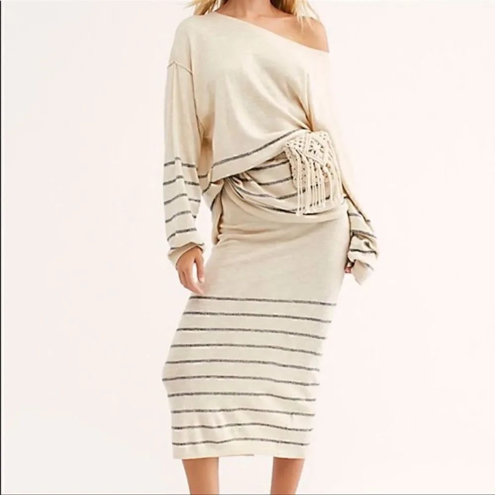 Free People Beach Dana Point Striped SWEATER ONLY, Size Extra Small